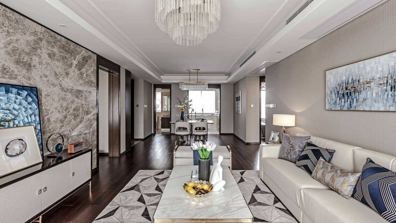 轻奢风格家装设计室内装修效果图-客餐厅 轻奢风格家装设计室内装修效果图-客餐厅