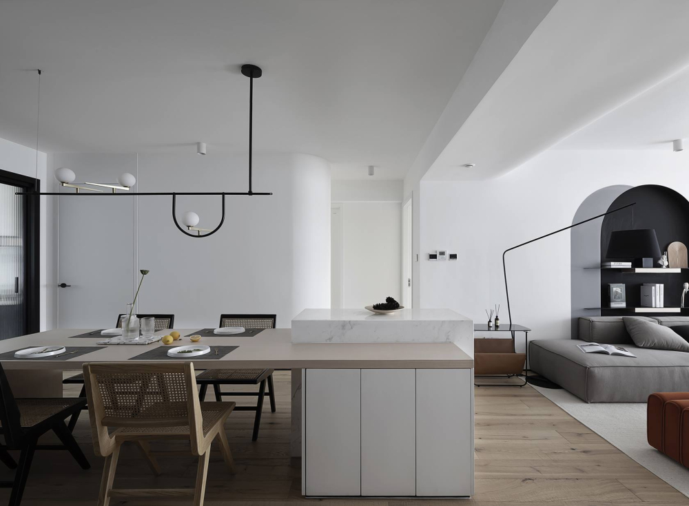 现代简约风格室内家装案例效果图-餐厅 现代简约风格室内家装案例效果图-餐厅