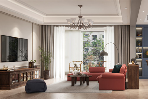 宁波101-200平米美式风格明璟庭室内装修设计案例