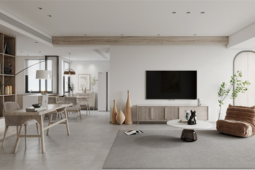 宁波101-200平米现代简约风格蓝园室内装修设计案例
