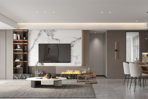 宁波101-200平米现代简约风格颐园室内装修设计案例	